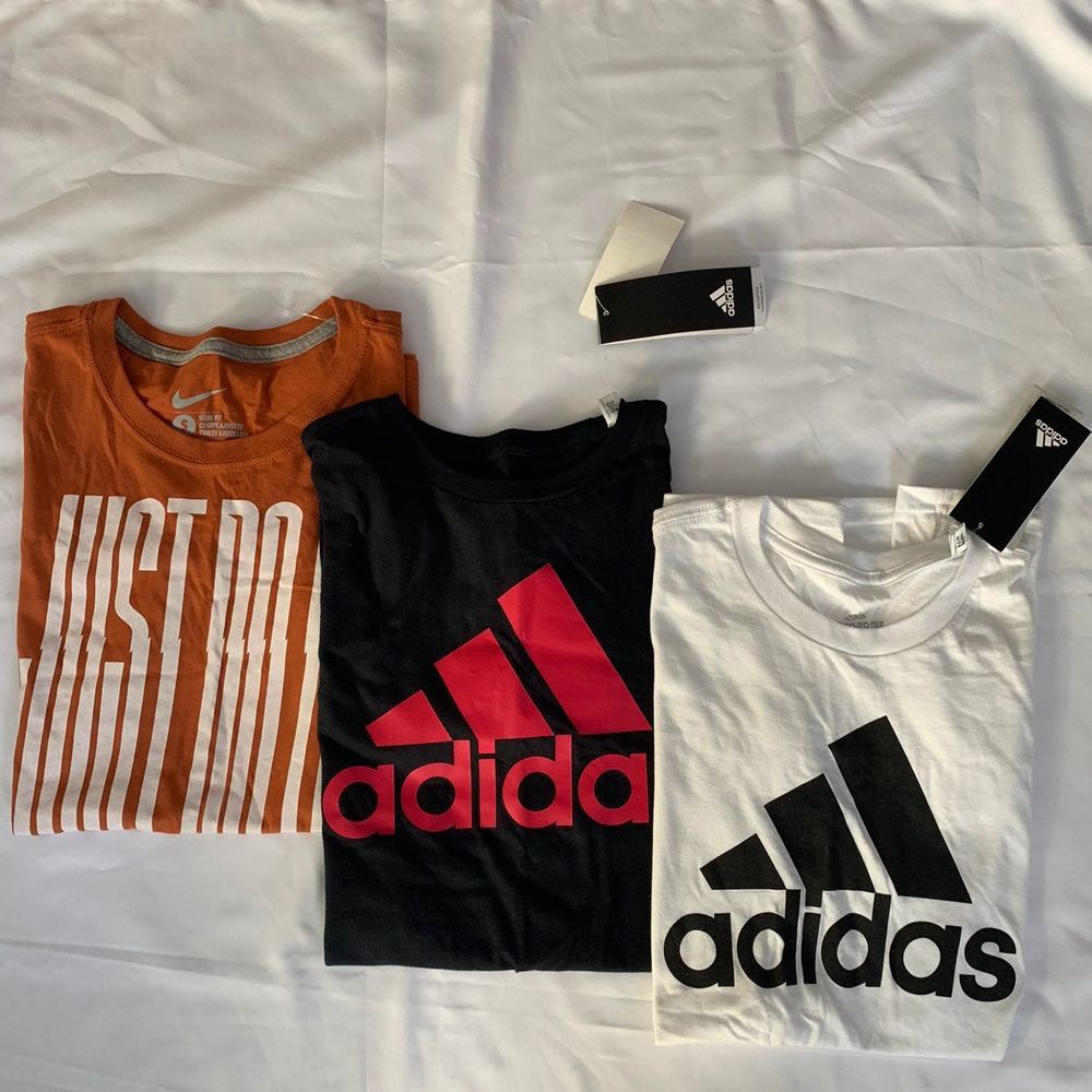 NWT Nike Adidas Lot of 3 Tees Bundle - Size S